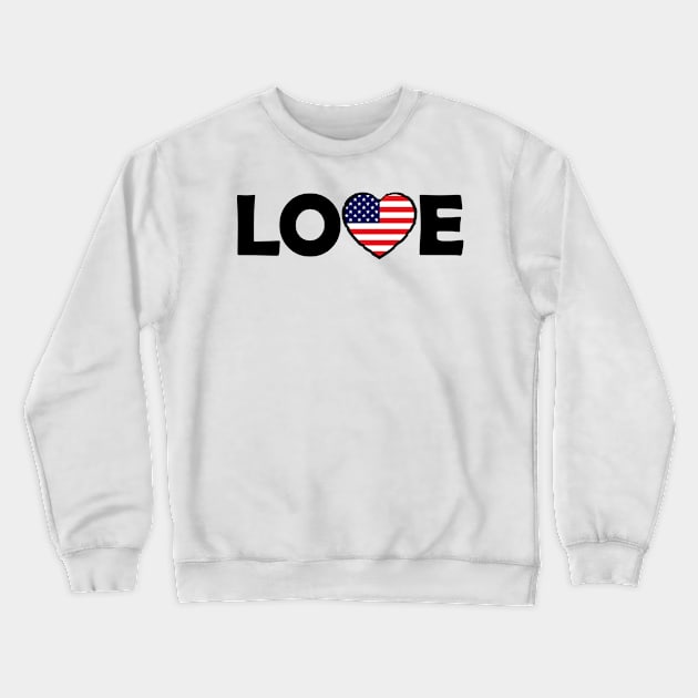 USA Love Crewneck Sweatshirt by Karpatenwilli